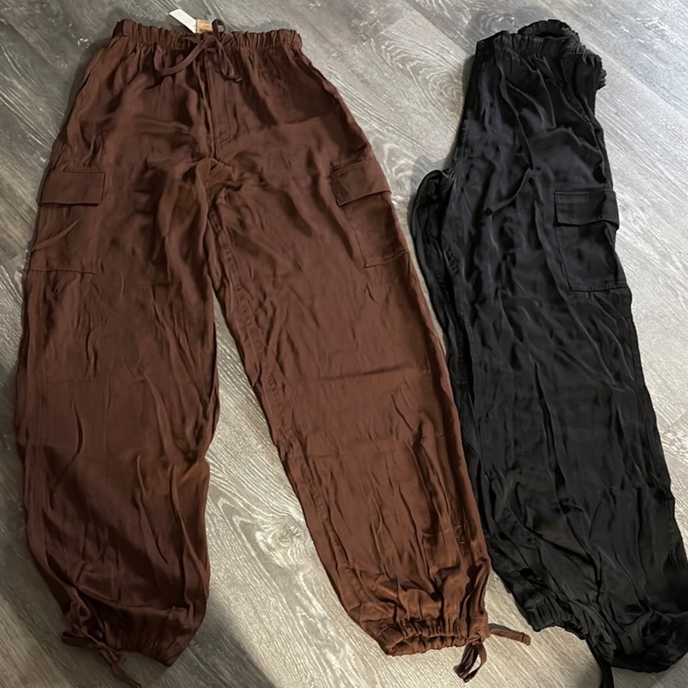 PINK Victoria's Secret Brown and Black Joggers